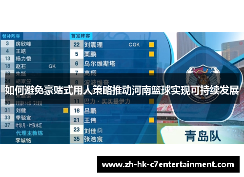 如何避免豪赌式用人策略推动河南篮球实现可持续发展 如何避免豪赌式用人策略推动河南篮球实现可持续发展