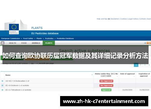 如何查询欧协联历届冠军数据及其详细记录分析方法